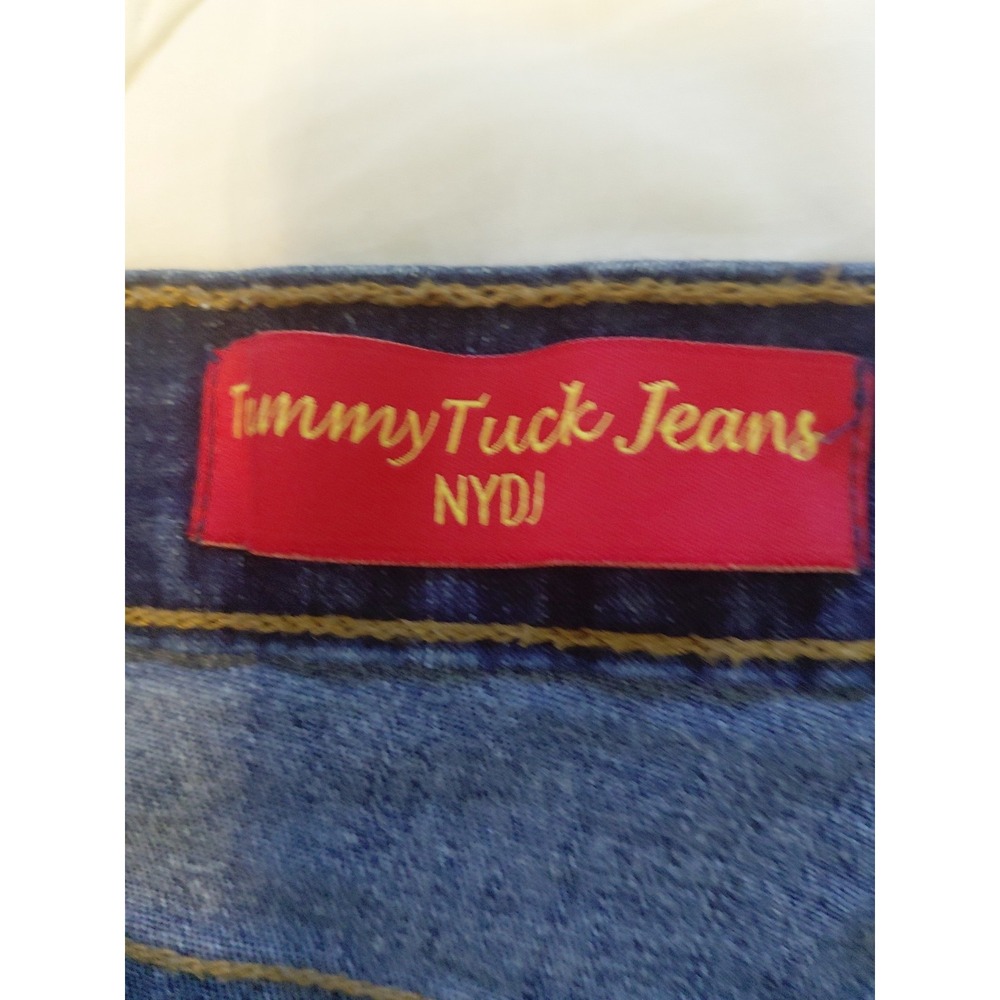 NYDJ Tummy Tuck Jeans Women's Size 18 Blue Denim Wide Leg Boho Western Y2k - Picture 6 of 11